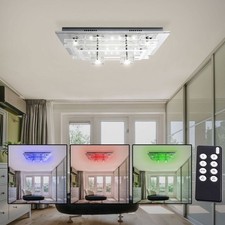 RGB LED Decken Leuchte Brilliant G93876/72 Fernbedienung Farbwechsel Glas