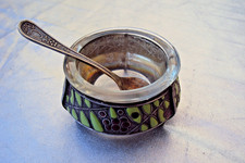 Russische Kaviar Schale IOMMET Vintage Sehr guter Zustand  auch als Salzgefäß !!