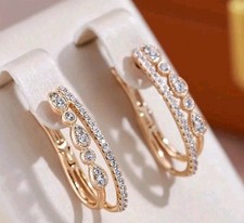 Luxus Ohrringe Huggie 585er