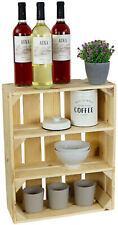 flaches Obstkistenregal "Wilma" Natur Gewürzregal Wandregal aus Holz