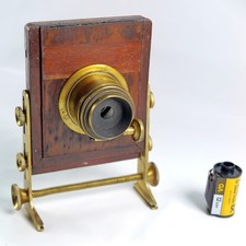J. Lancaster & Son Instantograph Front Standard Camera Part & Petzval Type Lens