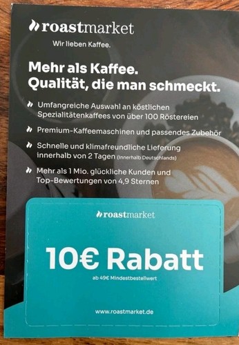 Roastmarket gutschein euro - roastmarket,