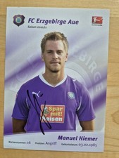 MANUEL HIEMER AUTOGRAMMKARTE AK ERZGEBIRGE AUE WISMUT KEIN TRIKOT
