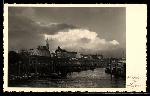 Foto hamburg abend am - foto-ak,