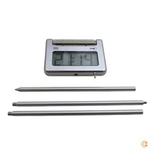TFA Avenue Solar Garten-Thermometer Silber mit Solar-Beleuchtung SIEHE TEXT/FOTO