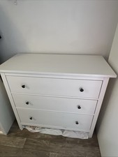 IKEA HEMNES Kommode mit 3 Schubladen, weiß gebeizt, 108x96 cm