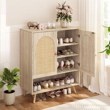 Kommode sideboard mit rattan - kommode,