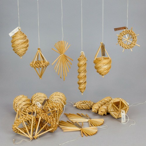 Weihnachtsschmuck strohdeko - strohdeko,