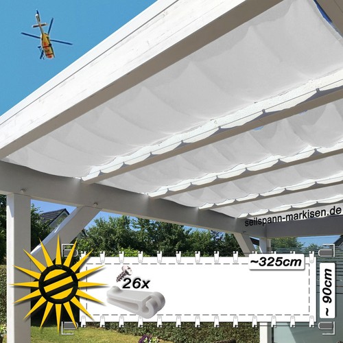 Falt sonnensegel weiss 325x90 - falt-sonnensegel,