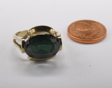 Amethyst Turmalin Solitär  Ring  585 Gold Vintage