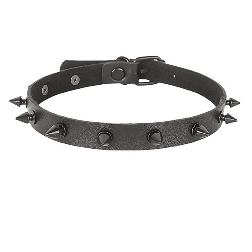Gothic nietenhalsband schwarz - nietenhalsband,