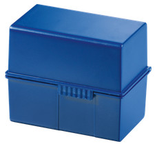 Karteibox DIN A6 quer, blau