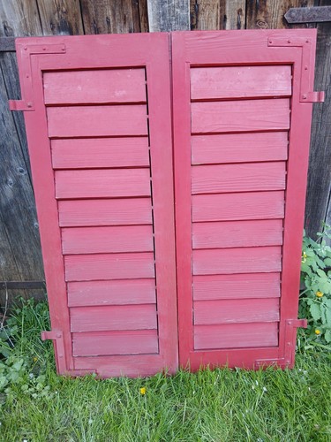 Paar fensterladen holz - -,