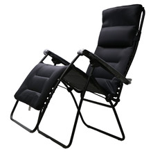 Lafuma Mobilier Gepolsterter Relaxsessel Zero Gravity RSX Clip XL Klappbar,Black