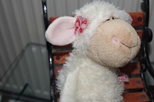 Nici Jolly Mäh Schaf Schlenker mit Schmetterling  ca. 25 cm Rarität TOP