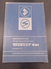 DDR Betriebsanleitung für PKW Trabant 601 Ausgabe 1971 Schaltplan etc.