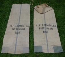 2 x Alter Sack Leinensack