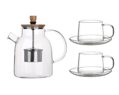 Glasteekanne set mit - , 2