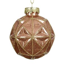 Weihnachtskugel Hellbraun mit