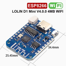 WEMOS D1 Mini V4.0.0 TYPE-C USB WIFI Internet of Things Board  ESP8266