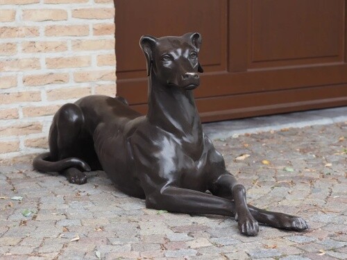 Bronzefigur dobermann - bronzefigur,
