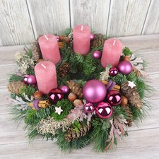 Adventskranz rosa pink