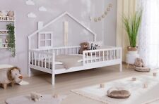 ANGEBOT Hausbett "Loki" inkl. Rollrost B-WARE Kiefer massiv weiß 90x200 cm