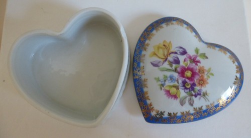 Vintage weiß blau keramik - blau,