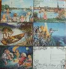 5 Karten Postkarten Trolle