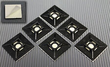 6 Stück Klebesockel 28x28mm SCHWARZ  UV-Beständig selbstklebend Kabelhalter