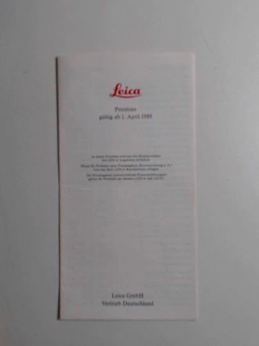 Leica preisliste gültig 1 - leica,