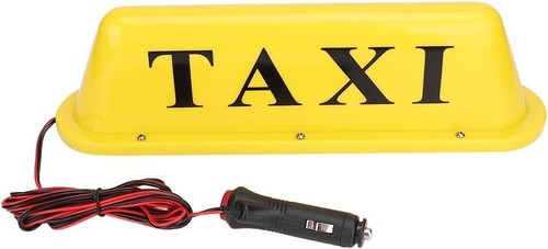 Taxi schild auto pvc 36x10cm - taxi,