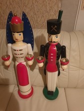 Großer Lichterengel und Lichterbergmann ,70 cm,Holz,Konvolut 
