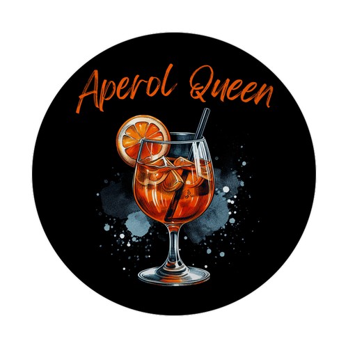 Aperol queen magnet - queen, rund