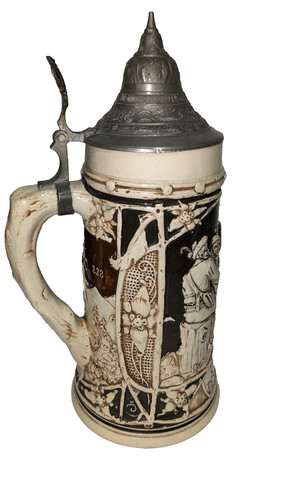 Bierkrug reliefkrug defregger - bierkrug,