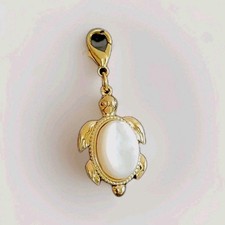 Gold Tone Turtle Pendant Charm