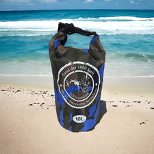 Dry Bag blau Camouflage Trockensack 10 Liter Seesack wasserdicht Beach Packsack