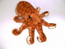 Plüschtier Krake 20cm braun Kraken Tintenfisch Stofftier Kuscheltier Wassertier