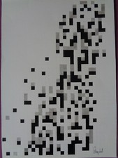 OP-Art Grafik Zeichnung