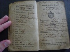 WANDERPASS, Bremen, 1850, Mainz, Koblenz, Frankfurt, Heilbronn, Nürnberg München