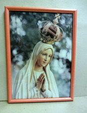 Gnadenbild, Marienbild, Fatima Mutter Gottes   22 cm x 30 cm im Holzrahmen