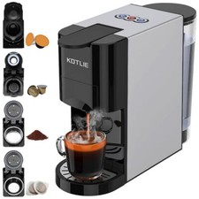 4in1 Kaffeemaschine 4 Aufsätze Kapselmaschine Pulverkaffee Padkaffeemaschine