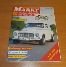 Markt 9/1990, Volvo PV 544 Sport, BMW Isetta Kaufberatung, DKW F 12 Roadster, #H