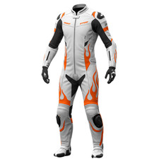 Weiß Orange Flammen Design