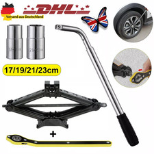 2T Auto Wagenheber Scherenwagenheber Lift Teleskop Radmutterschlüssel Stecknüsse