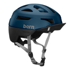 Bern Union BOA  Flip Visier Urban Commute Helm Fahrradhelm mattblau
