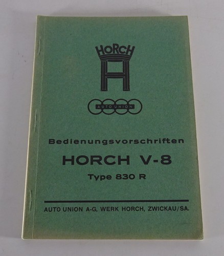 Betriebsanleitung horch typ - betriebsanleitung, v8