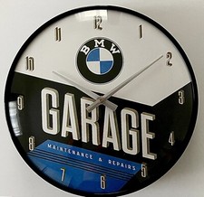 Wanduhr 31 cm BMW Garage