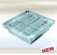 Schachtabdeckung 735 mm x 815 mm, feuerverzinkter Stahl, H 75mm,befüllbar, 250kN