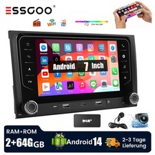 4+64GB BT Android14 GPS Autoradio DAB+ für AUDI A4 S4 RS4 8E RNS-E SEAT EXEO KAM